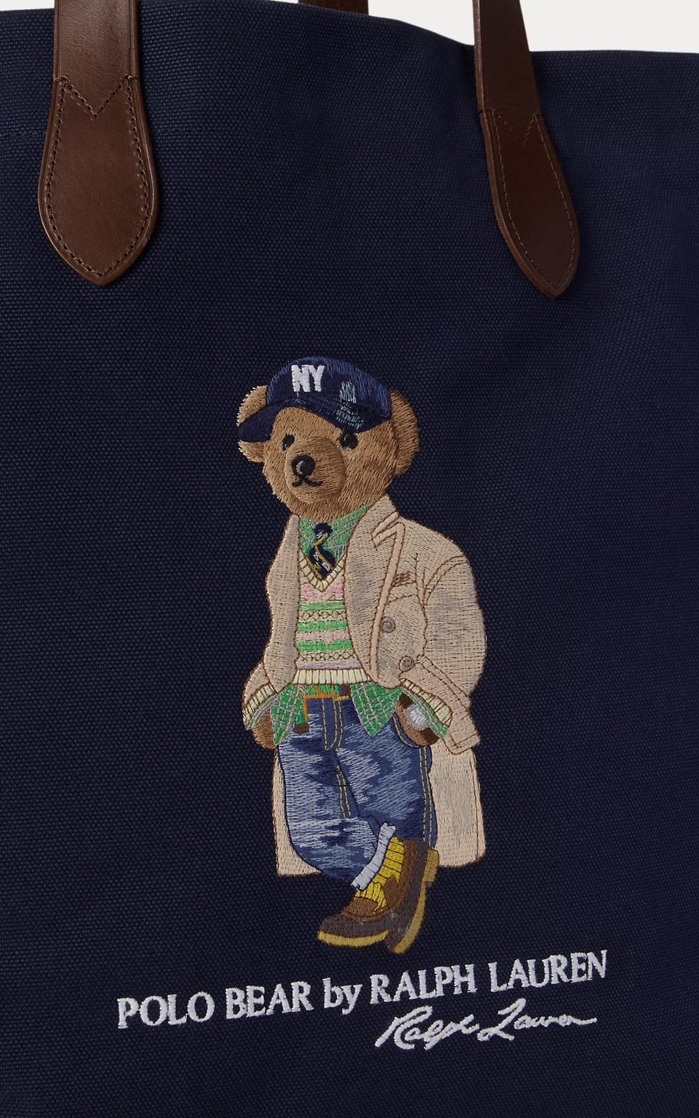 Polo Ralph Lauren Polo Bear Canvas Shopper Tote Newport Navy