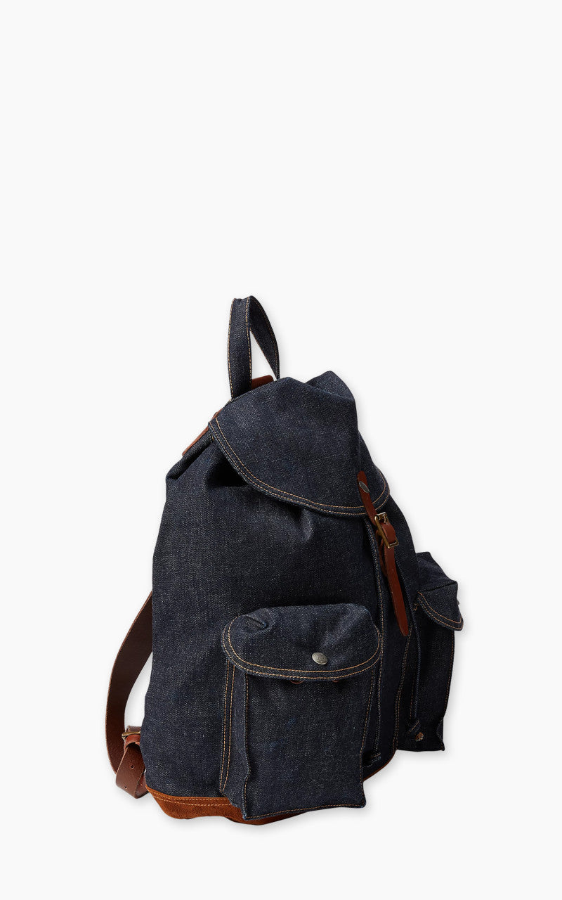 RRL Riley Denim Rucksack Wahrer Indigo
