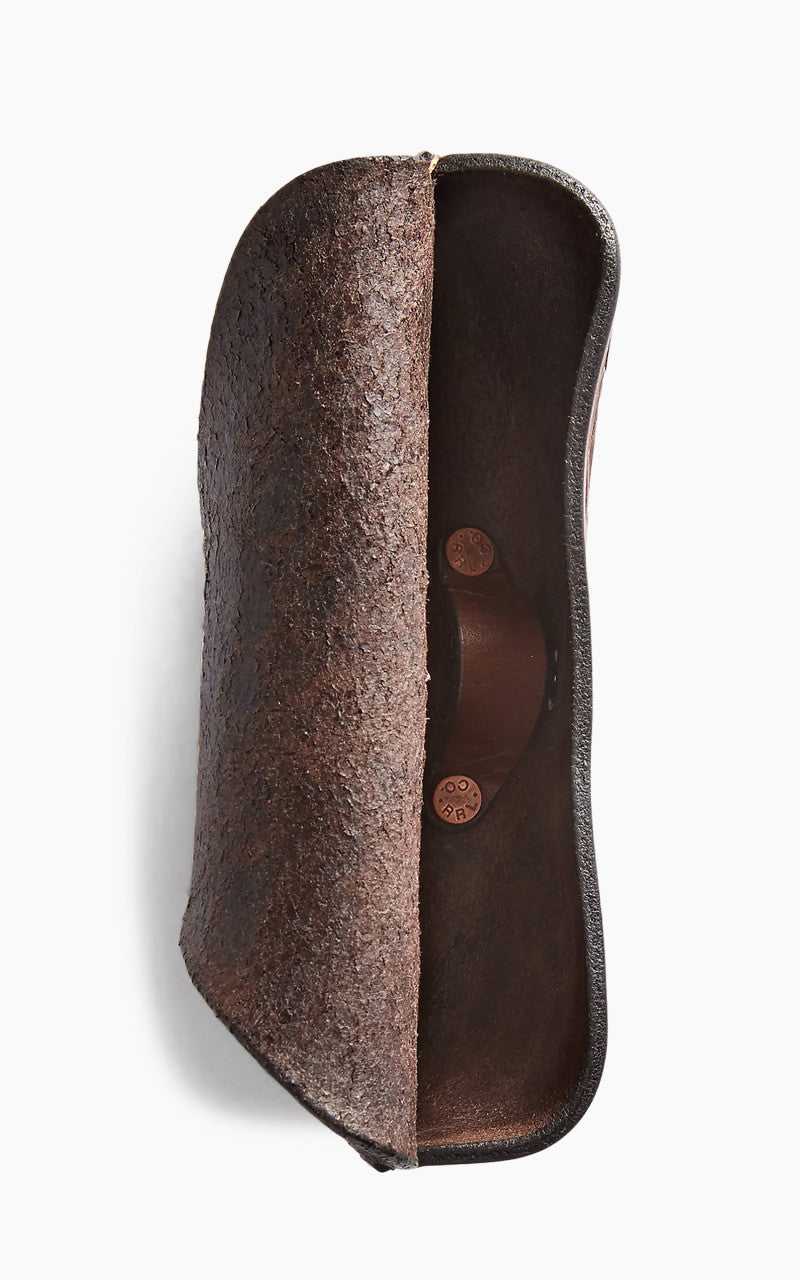 RRL Hand-Tooled Leather Eyeglass Case Brown