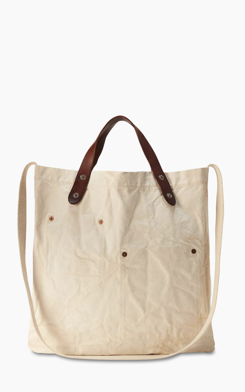 RRL Canvas Logo Market Tote Natural