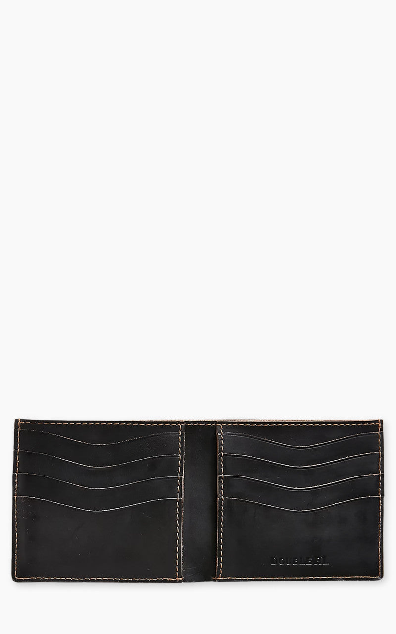 RRL Leather Billfold Wallet Black Over Brown