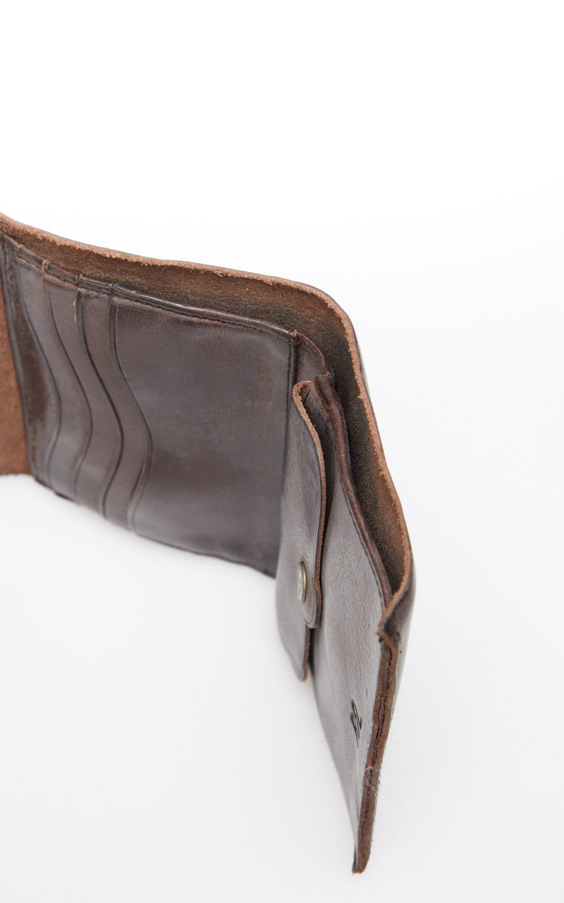 RRL Concha Envelope Wallet Dark Brown