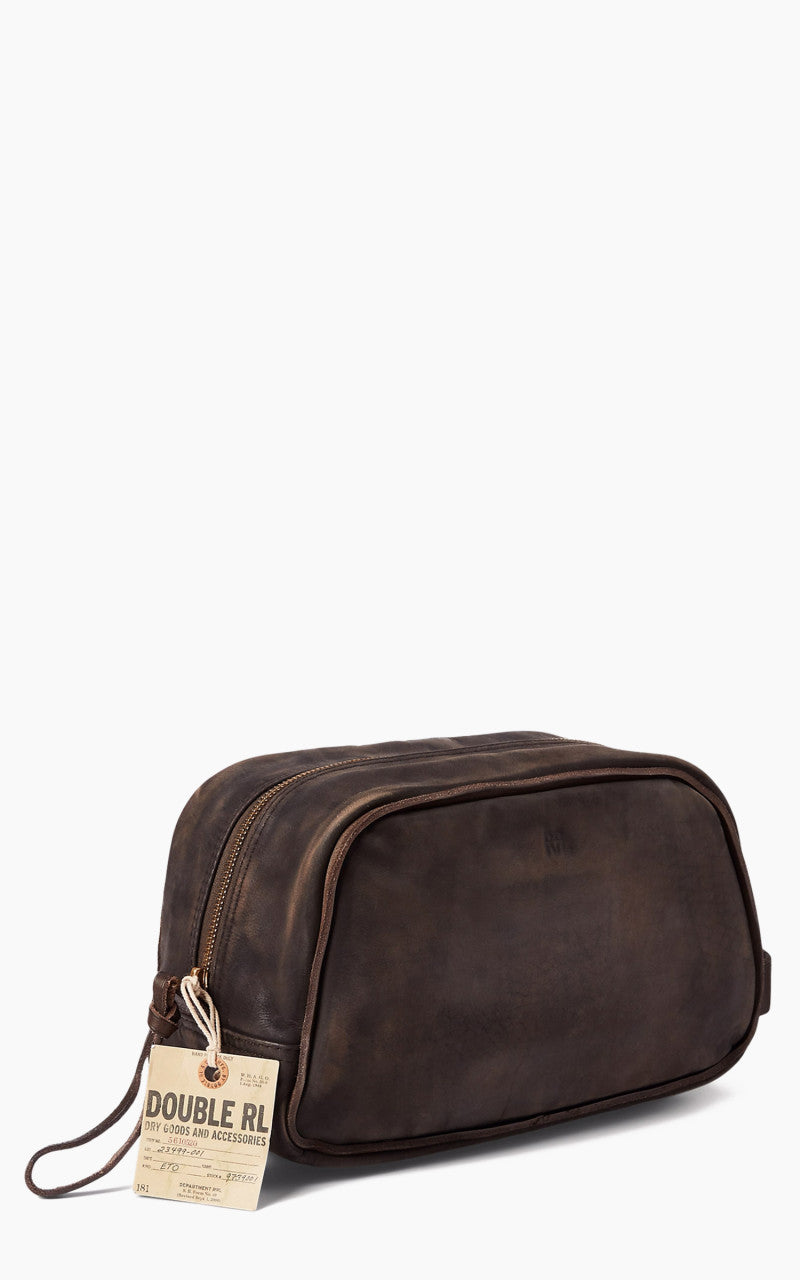 アクセサリーケース　RRL RRL Leather Travel Case Dark Brown