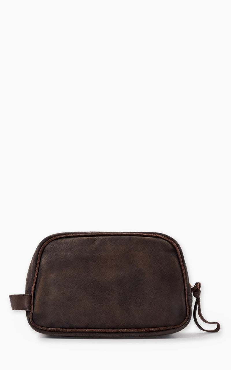 RRL Leather Travel Case Dark Brown