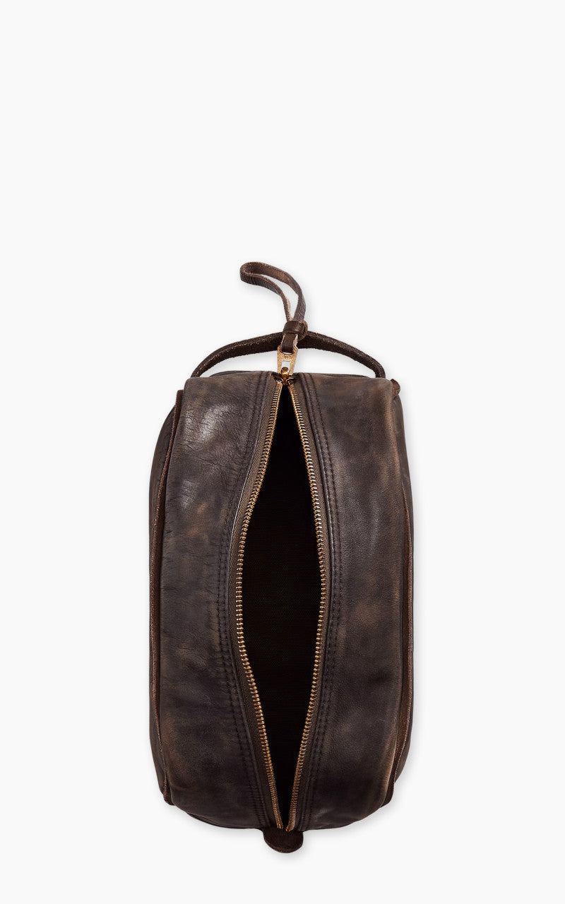 RRL Leather Travel Case Dark Brown