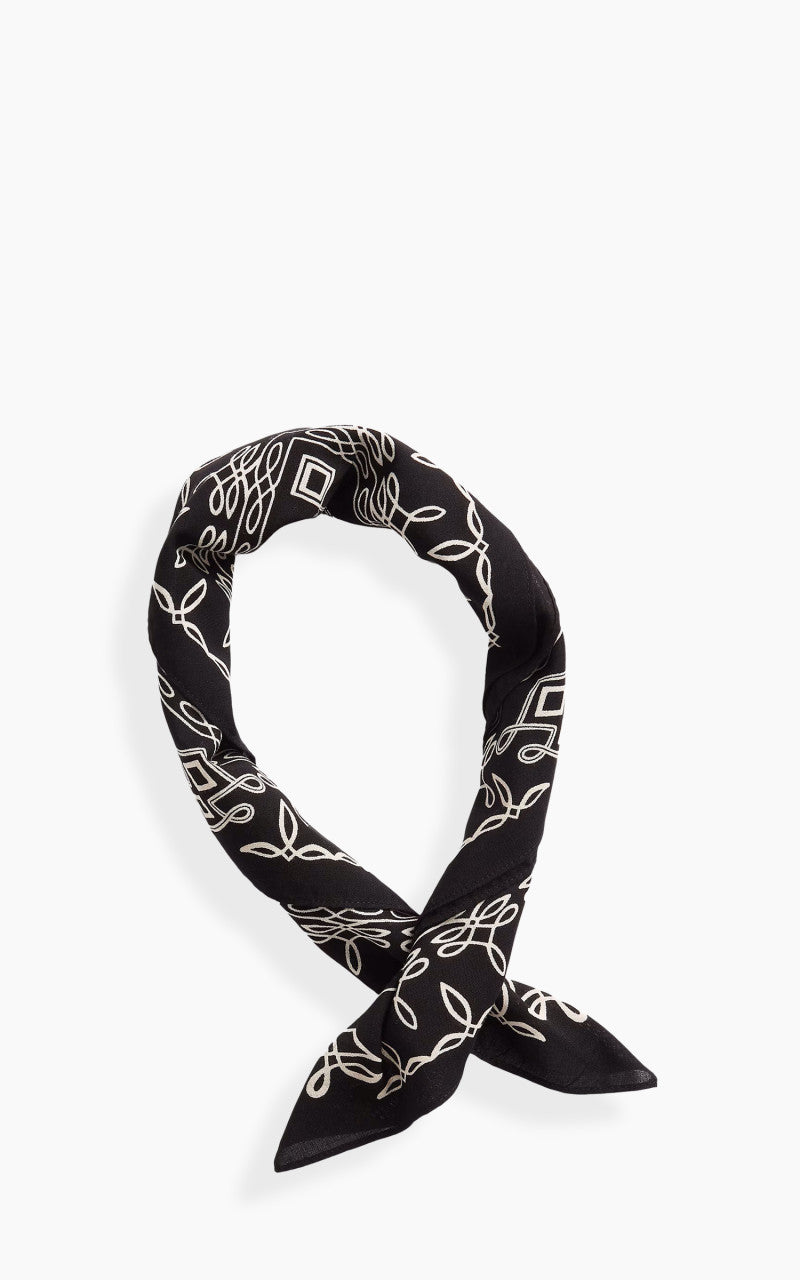 RRL Ranch Logo Cotton Bandana Black/Cream