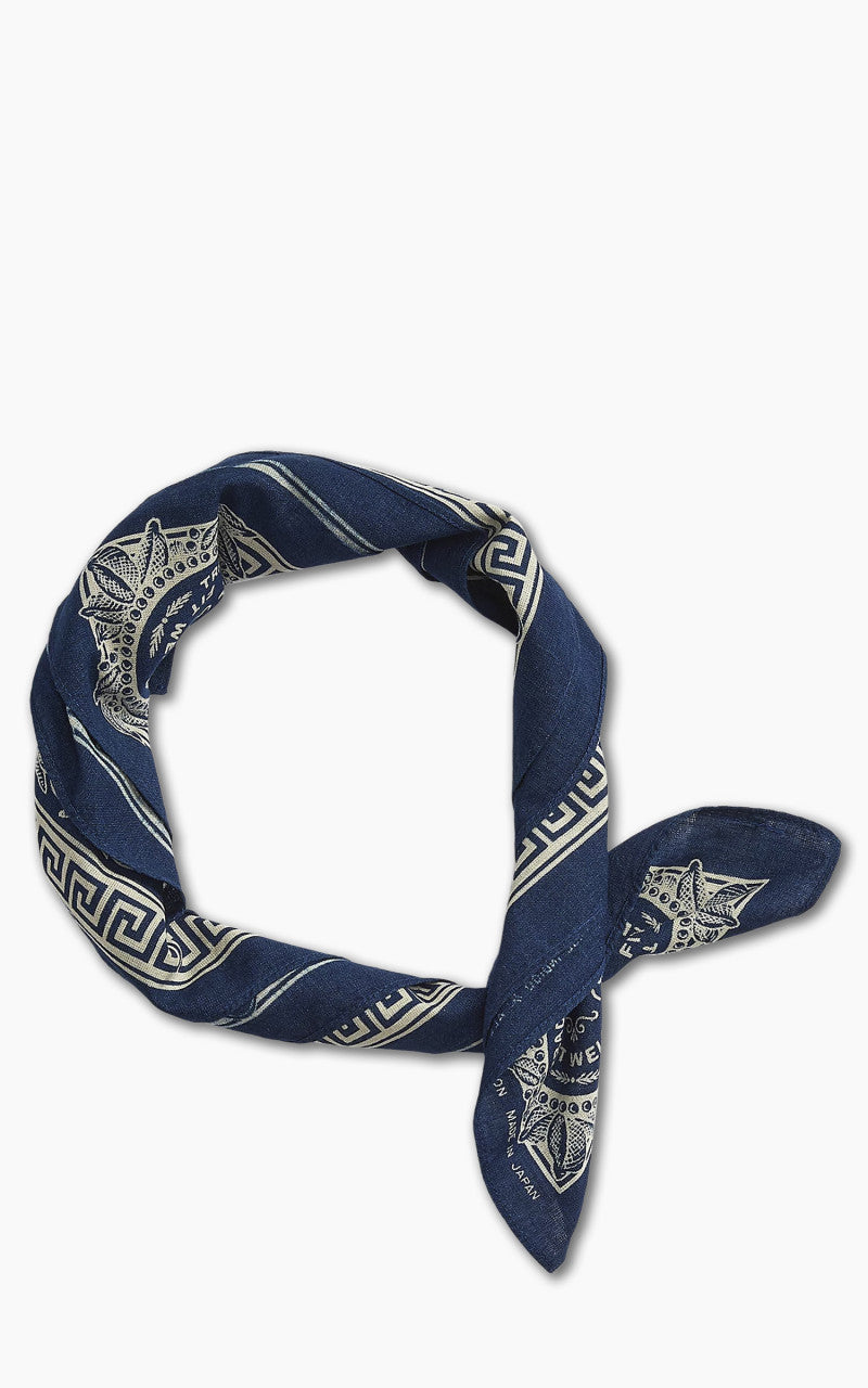 RRL Logo Cotton Bandana Indigo