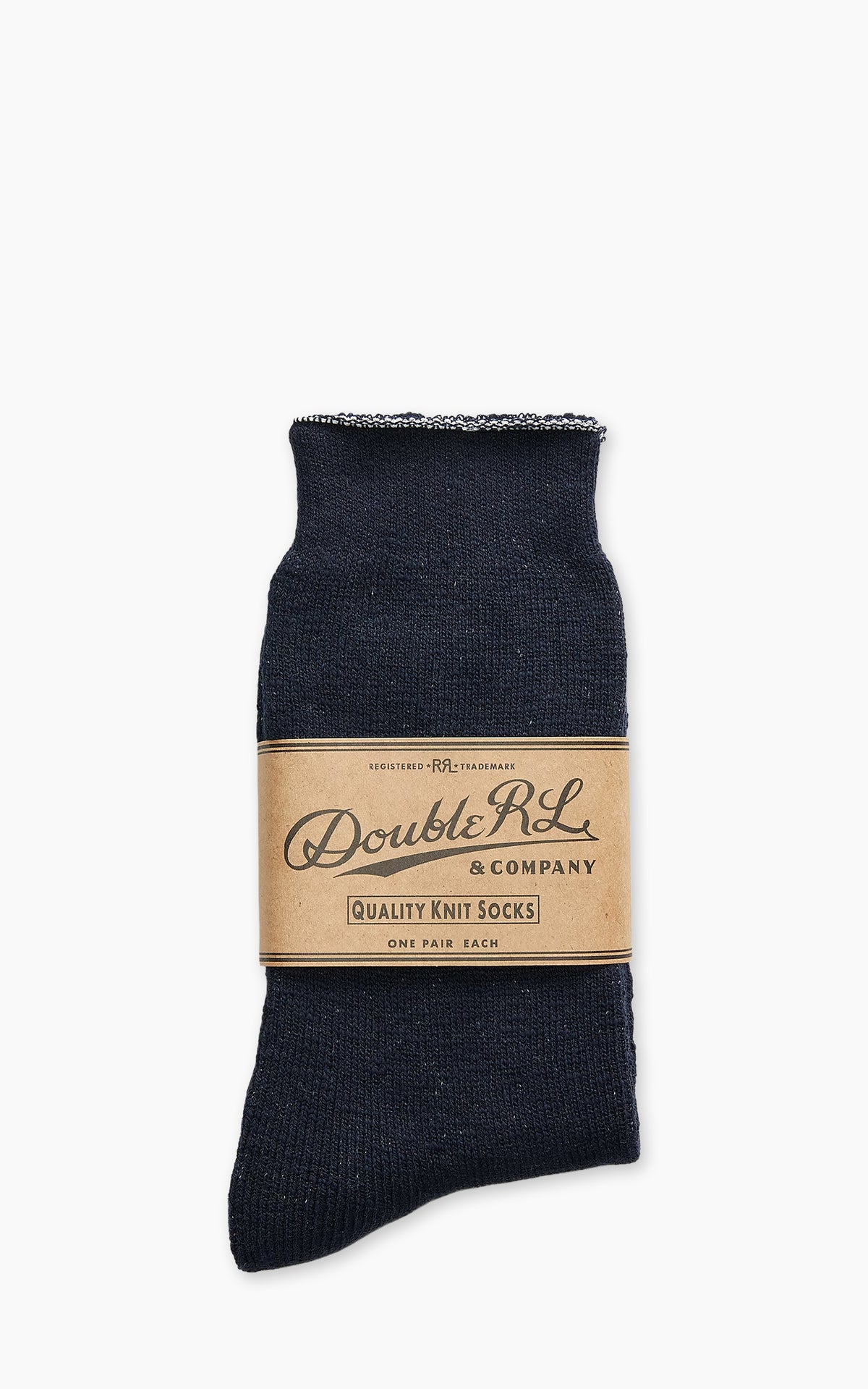 RRL Heathered Stretch Cotton-Blend Socks Navy