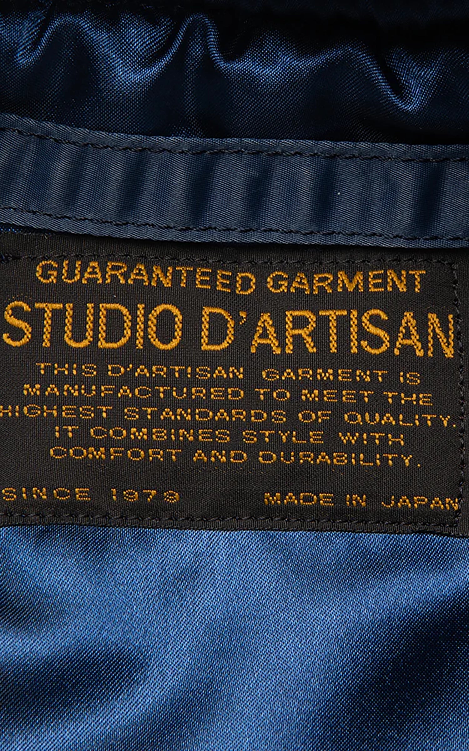 Studio D'Artisan 4623 Indigo-Dyed MA-1