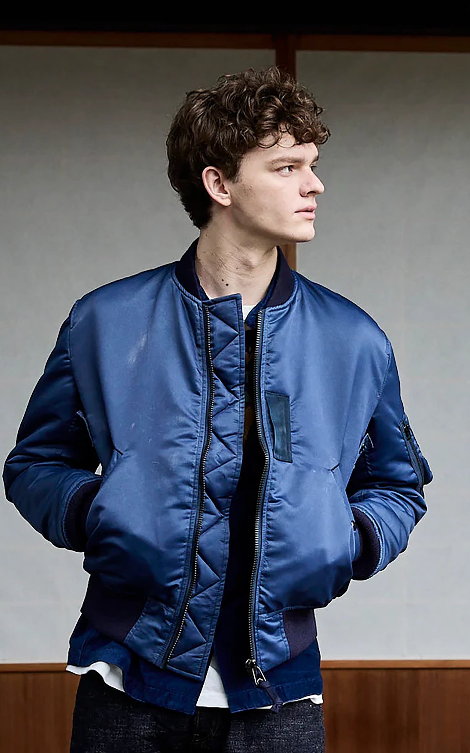 Studio D'Artisan 4623 Indigo-Dyed MA-1