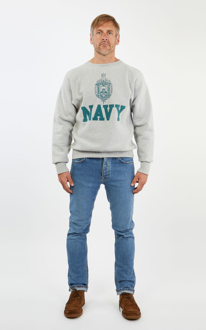 Warehouse & Co. 483 Navy Sweatshirt Heather Grey