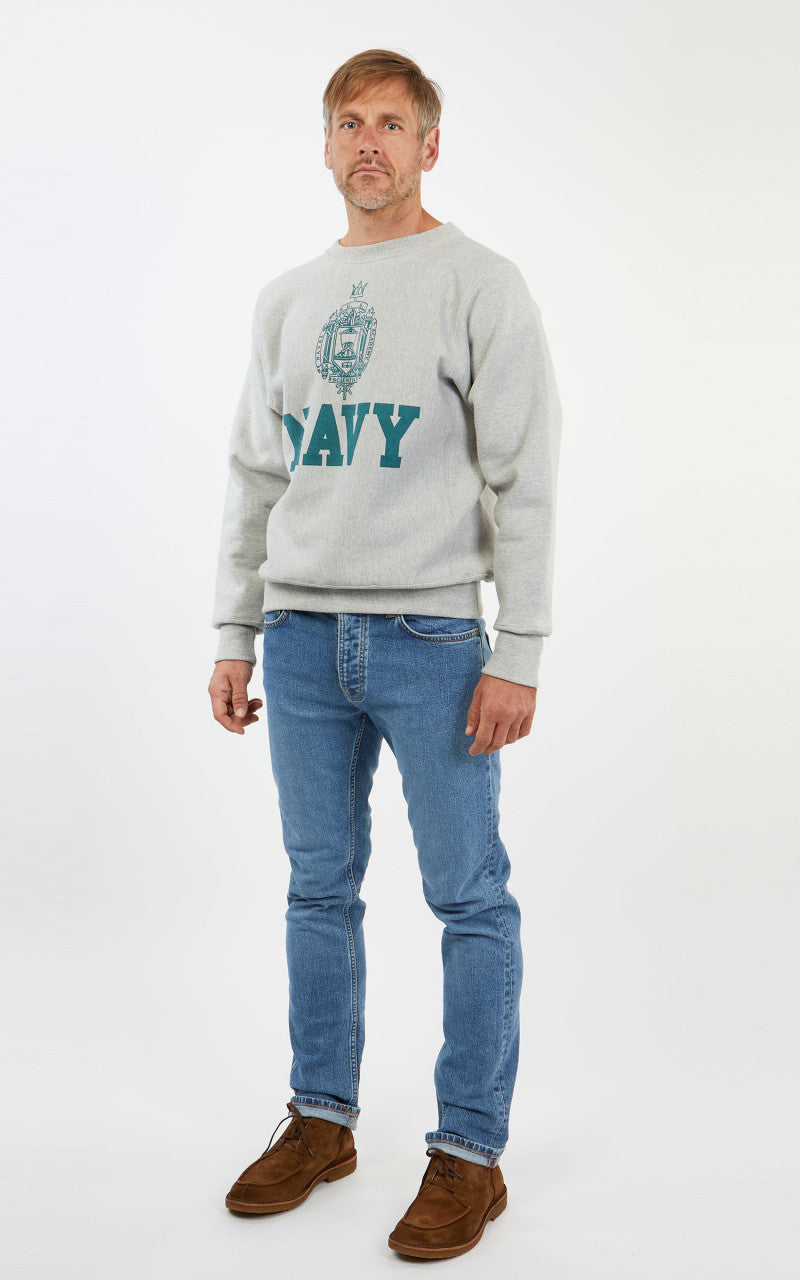 Warehouse & Co. 483 Navy Sweatshirt Heather Grey