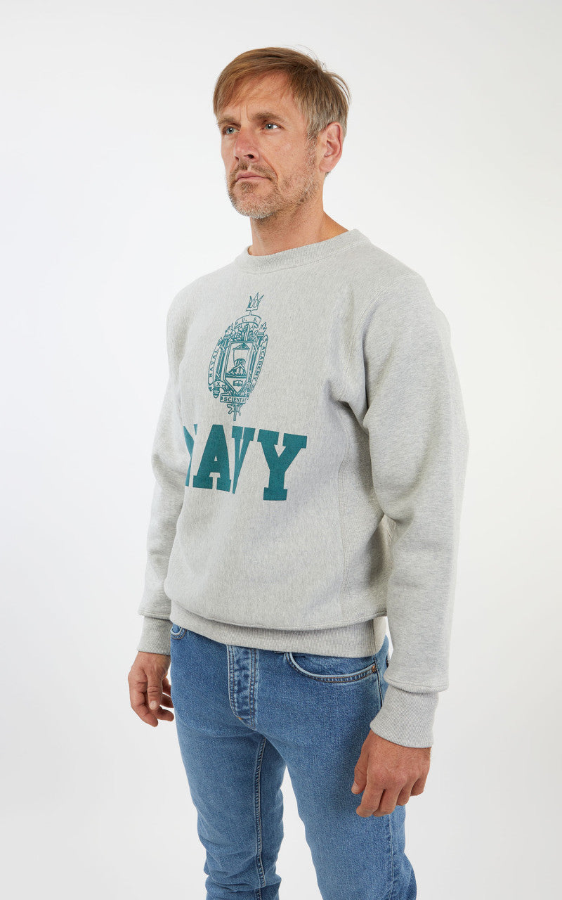 Warehouse & Co. 483 Navy Sweatshirt Heather Grey