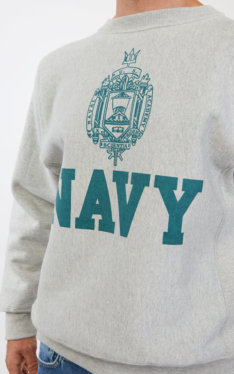 Warehouse & Co. 483 Navy Sweatshirt Heather Grey