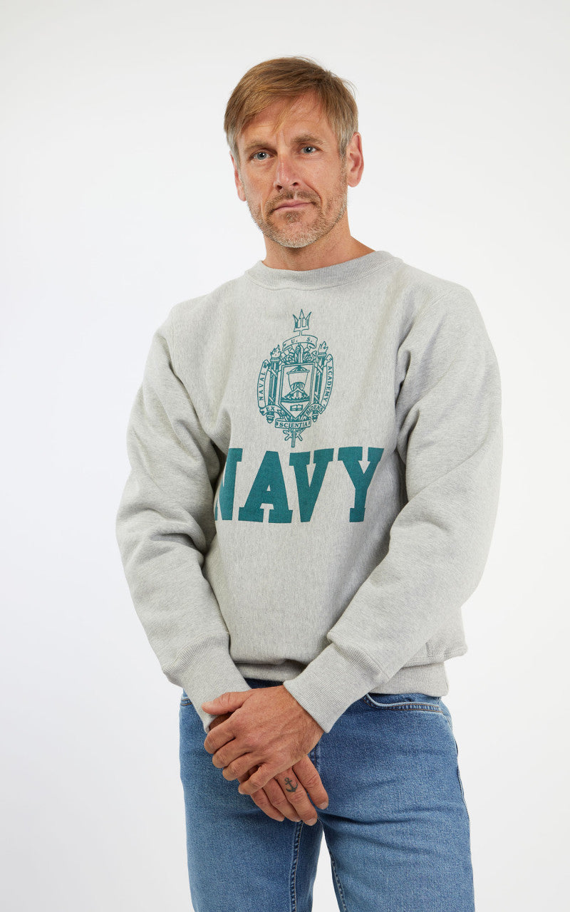 Warehouse & Co. 483 Navy Sweatshirt Heather Grey