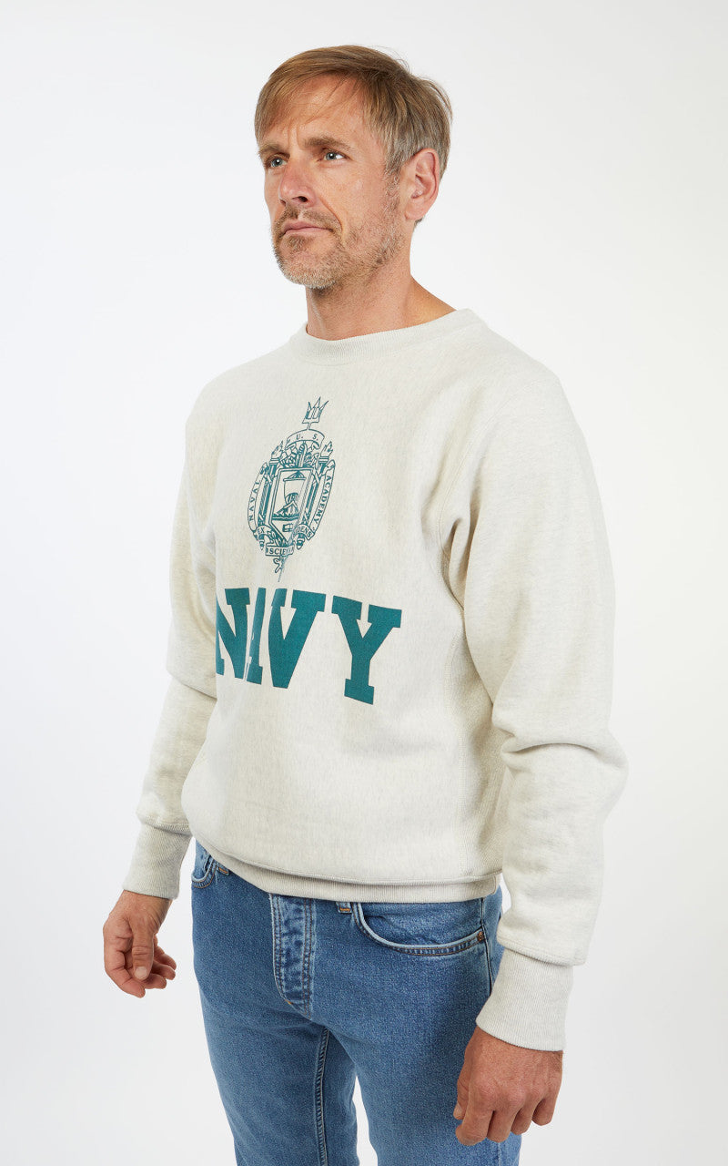 Warehouse & Co. 483 Navy Sweatshirt Oatmeal