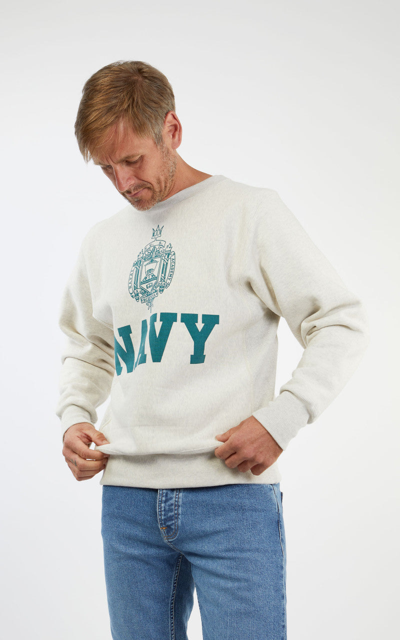 Warehouse & Co. 483 Navy Sweatshirt Oatmeal