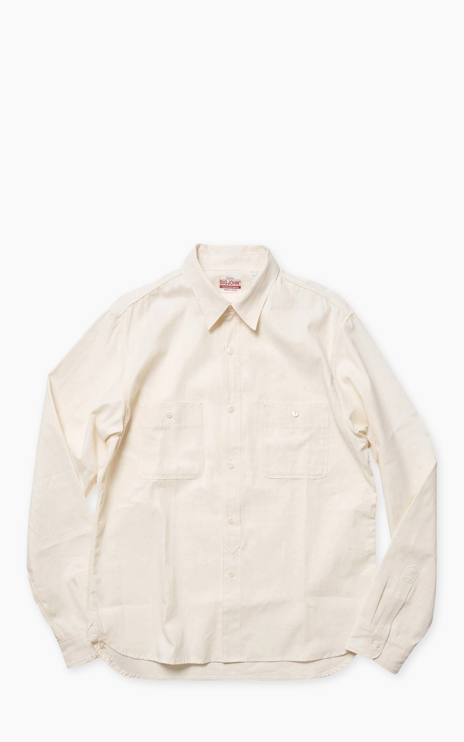 Big John Selvedge Chambray Work Shirt Natural 5oz
