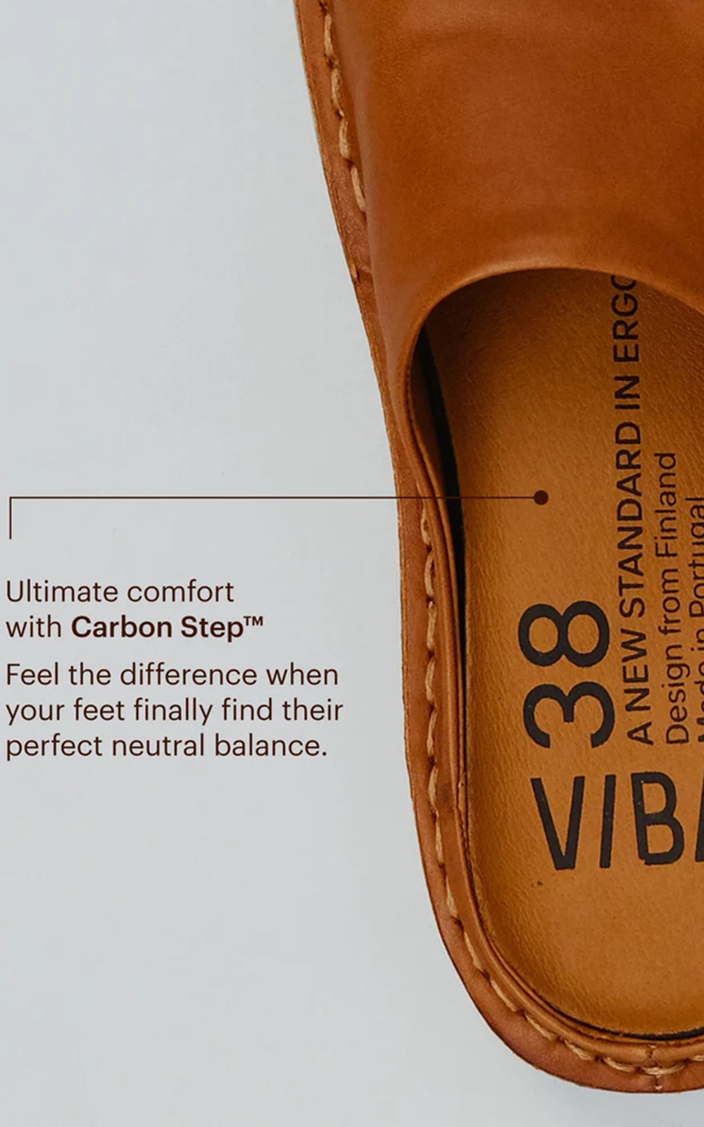 VIBAe ROMA Leather Cognac Brown