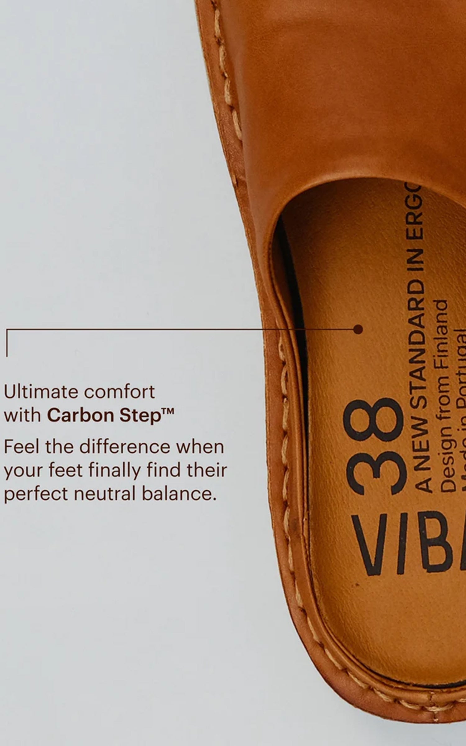 VIBAe ROMA Leather Cognac Brown