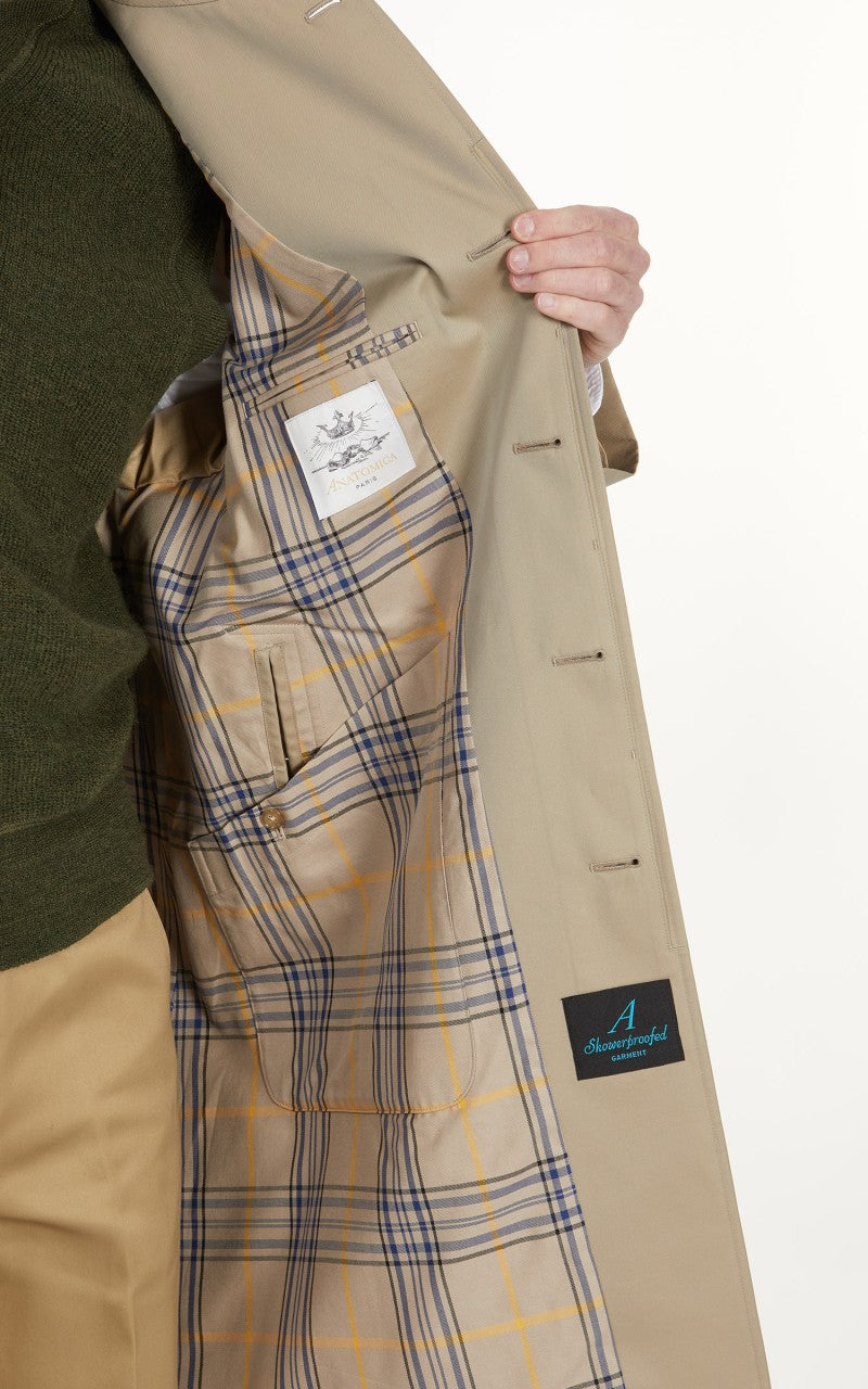 Anatomica Single Raglan I Coat Gabardine Beige