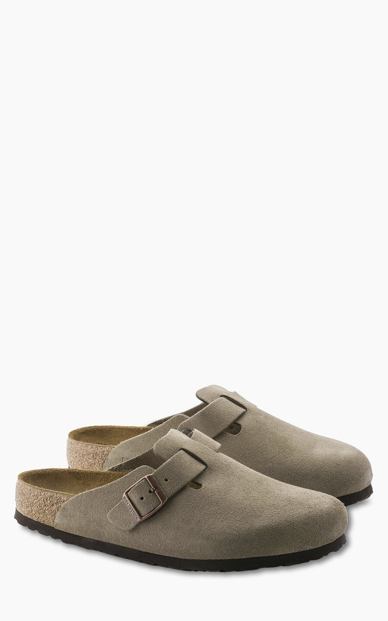 Birkenstock Boston Soft Footbed Suede Taupe