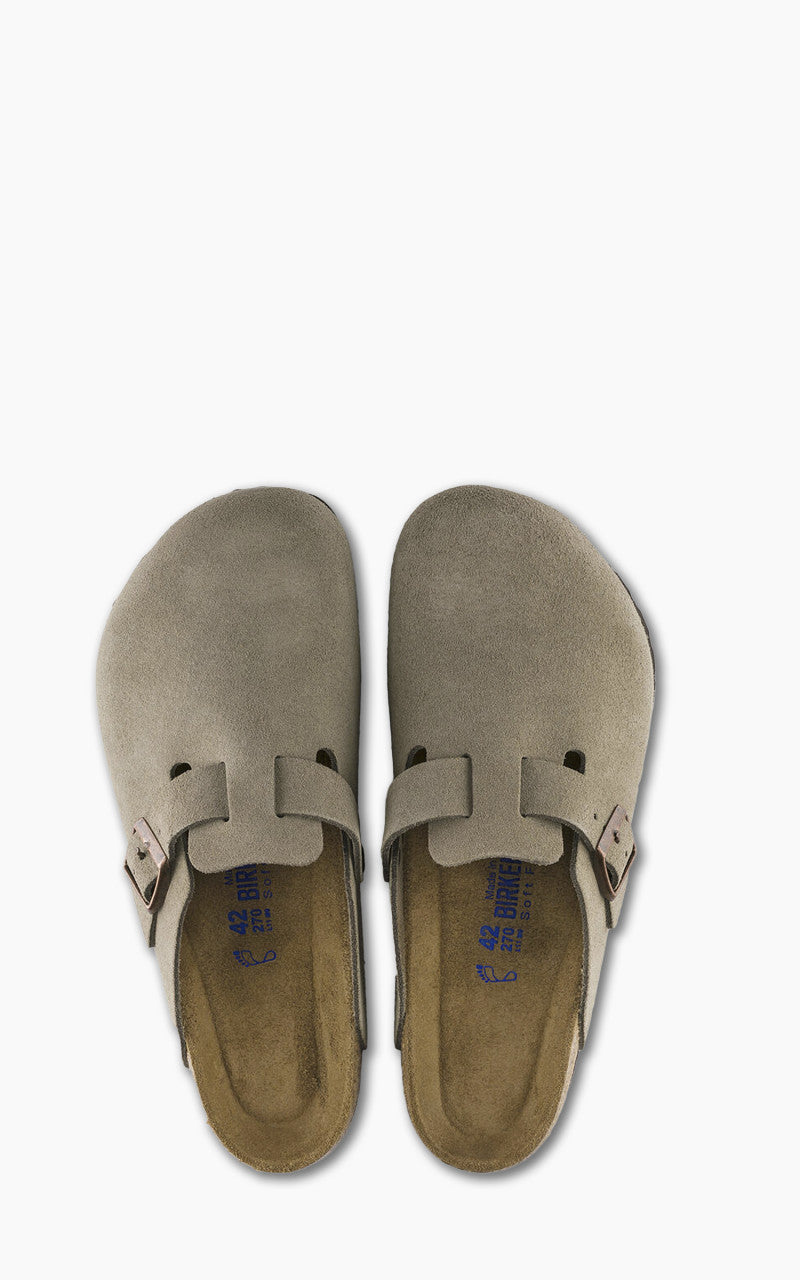 Birkenstock Boston Soft Footbed Suede Taupe