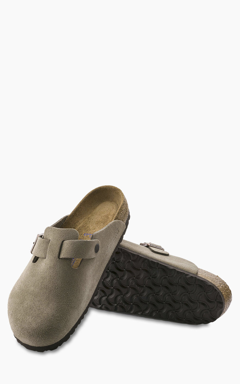 Birkenstock Boston Soft Footbed Suede Taupe