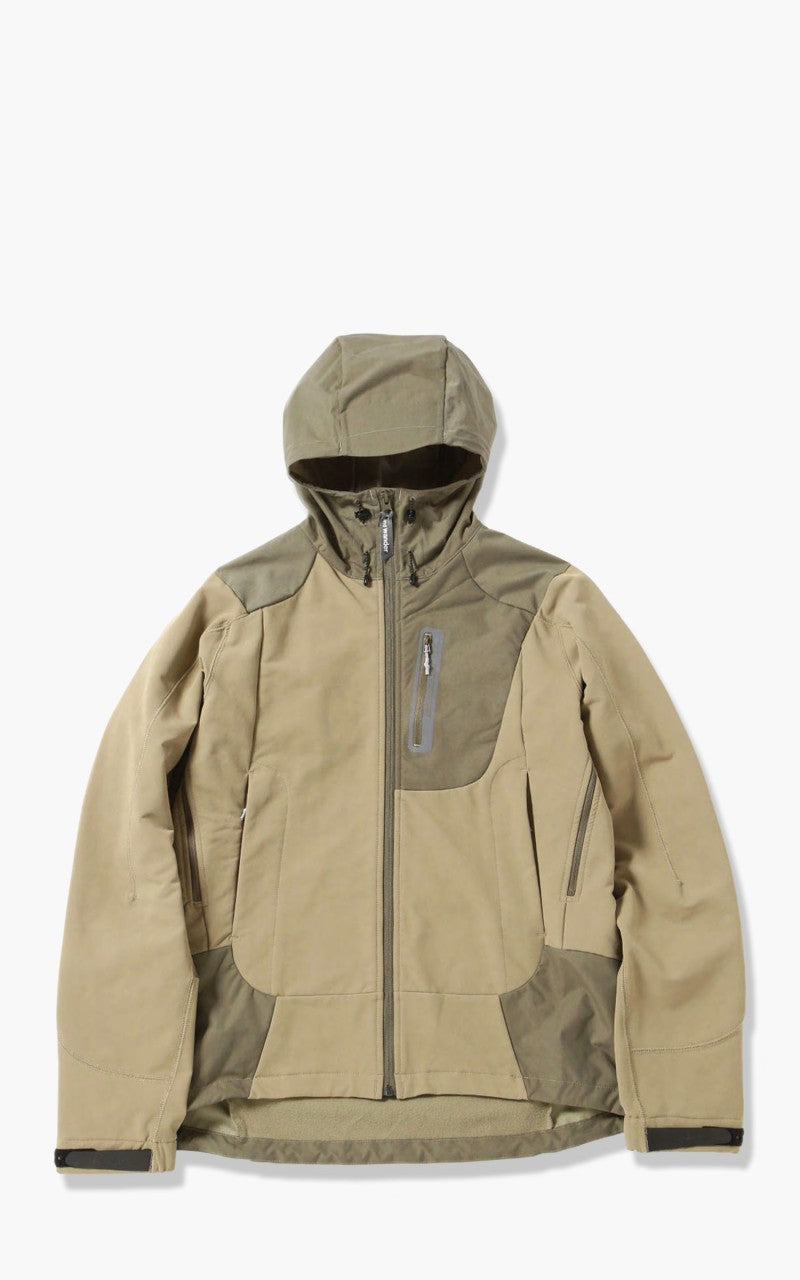 and wander Stretch Shell Jacket Dark Beige
