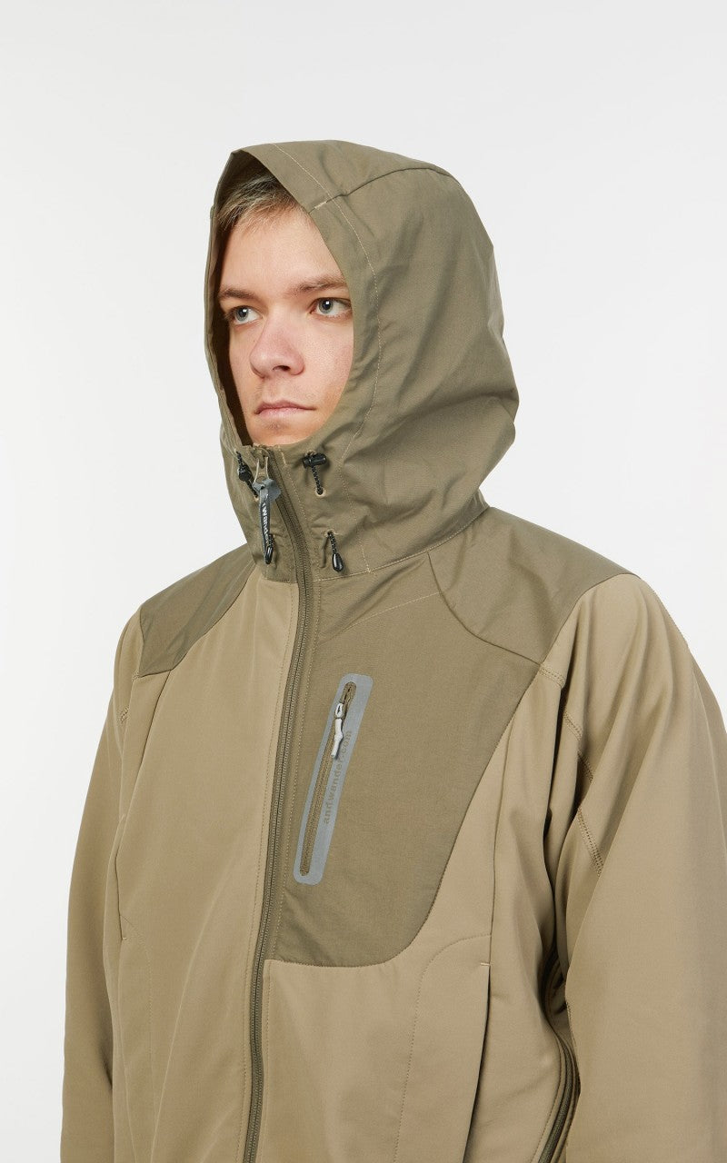 and wander Stretch Shell Jacket Dark Beige