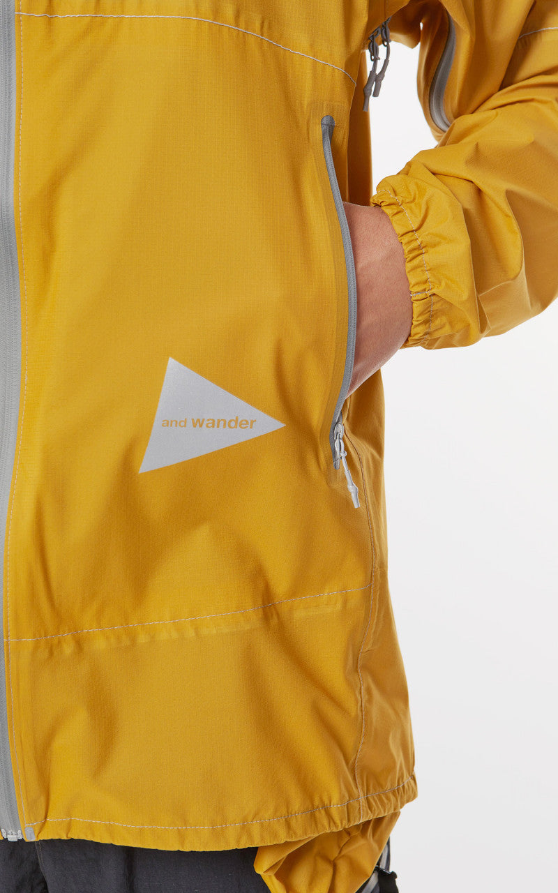 and wander 3L UL Rain Jacket Yellow