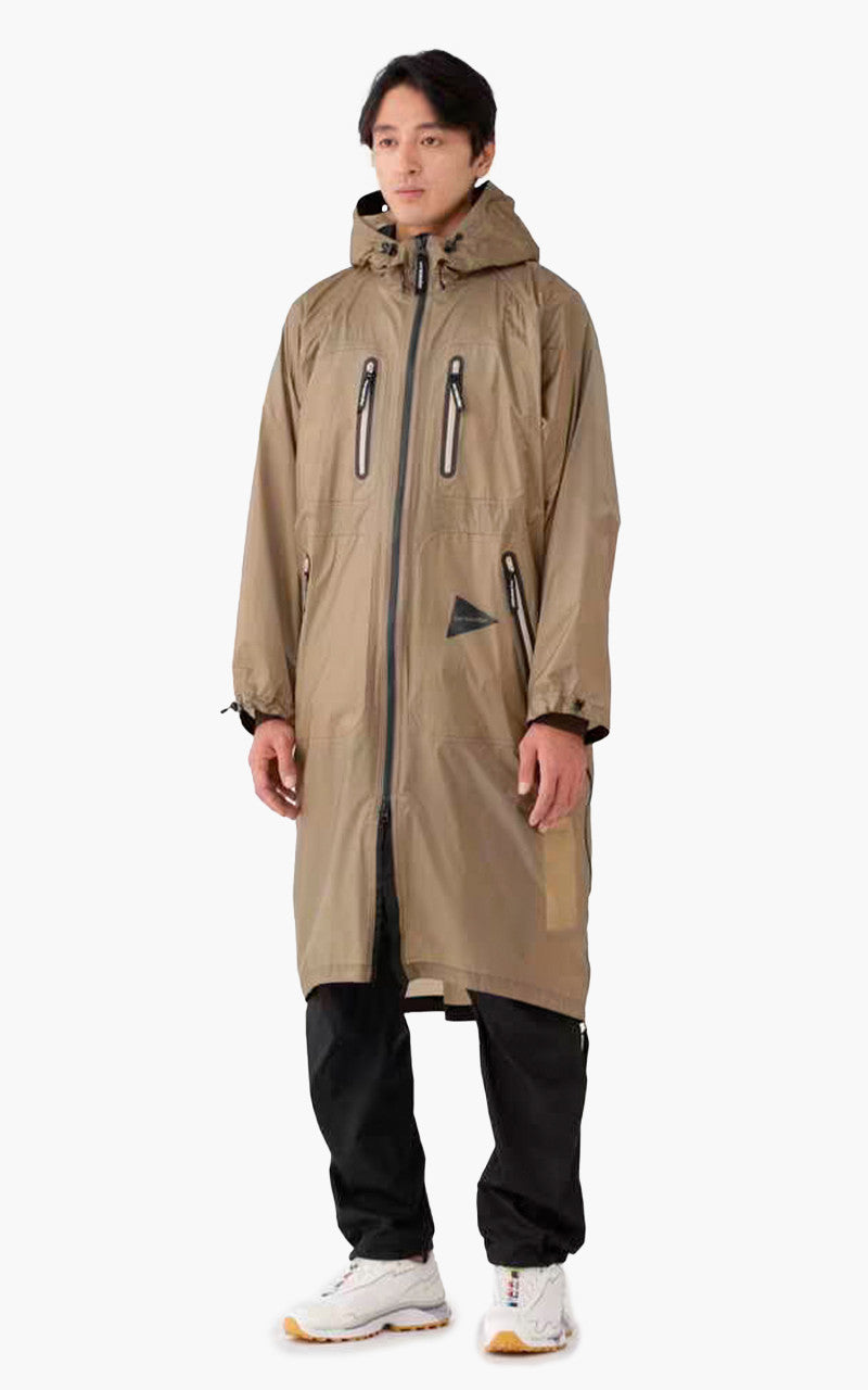 and wander Fly Rain Long Coat Beige