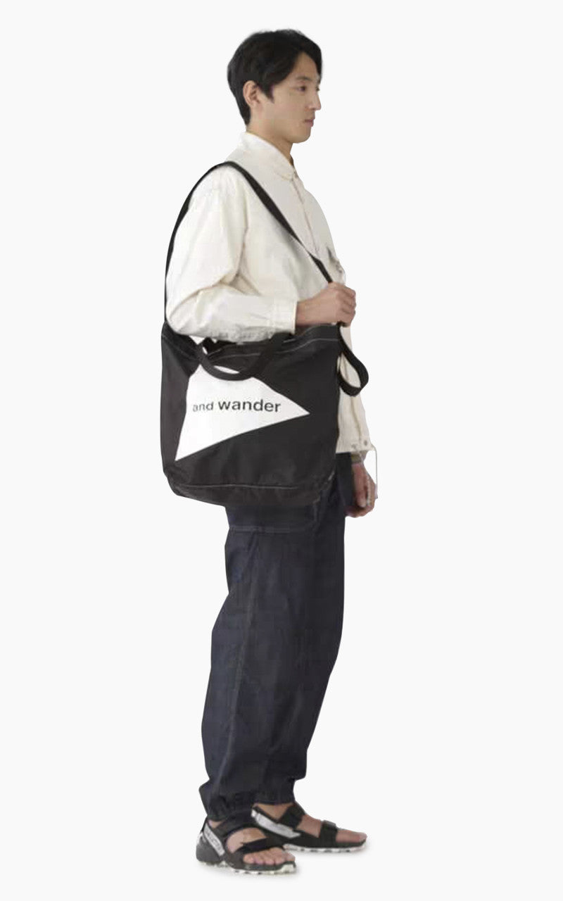 and wander CORDURA Logo Tote Bag Large Black