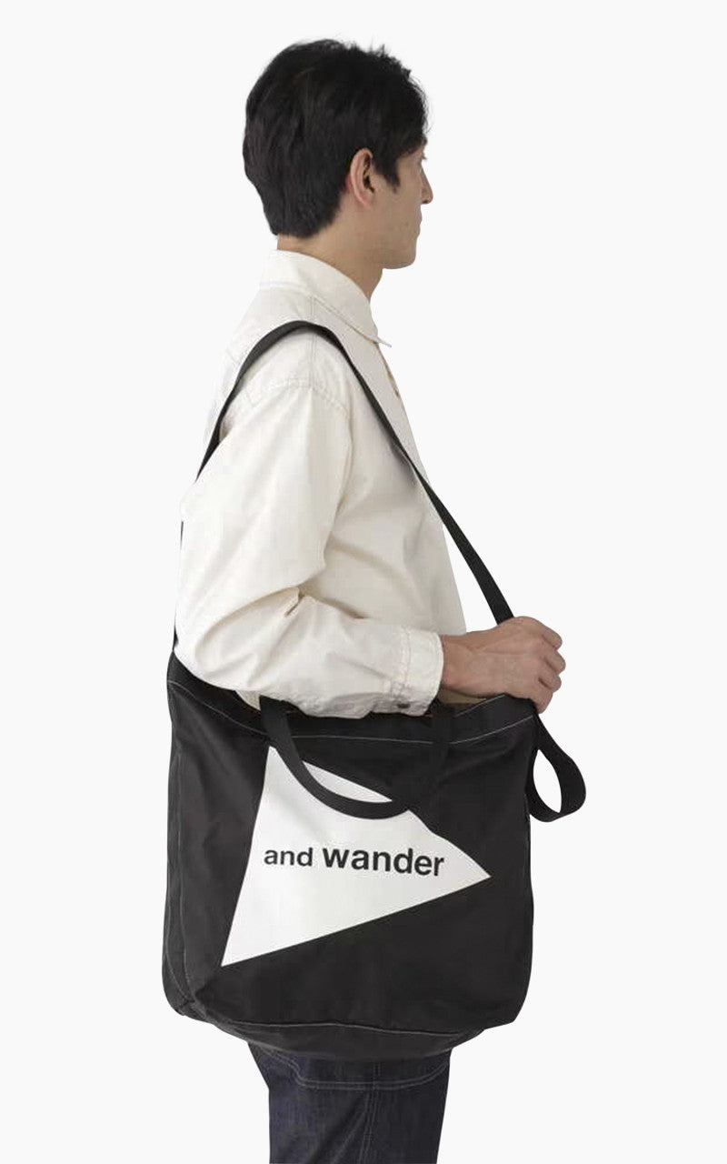 and wander CORDURA Logo Tote Bag Large Black
