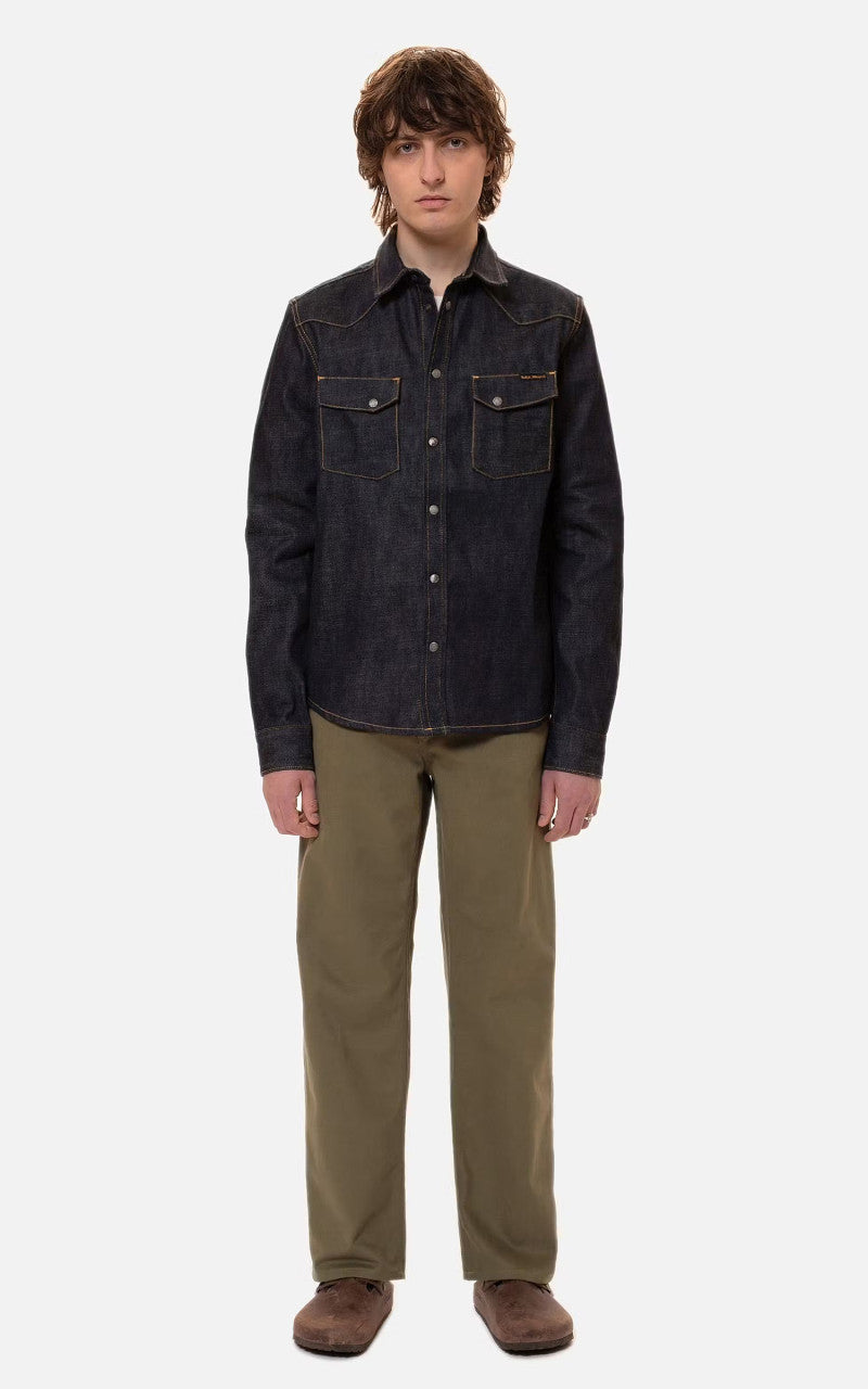 トップス Jonas Dry Ace Selvage Nudie Jeans Jonas Denim Shirt Dry Ace Selvage