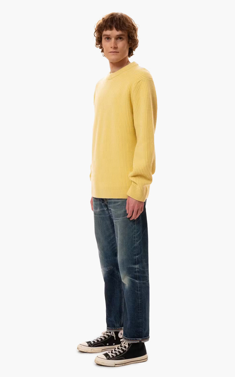 Nudie Jeans August Rib Wool Sweater Citra