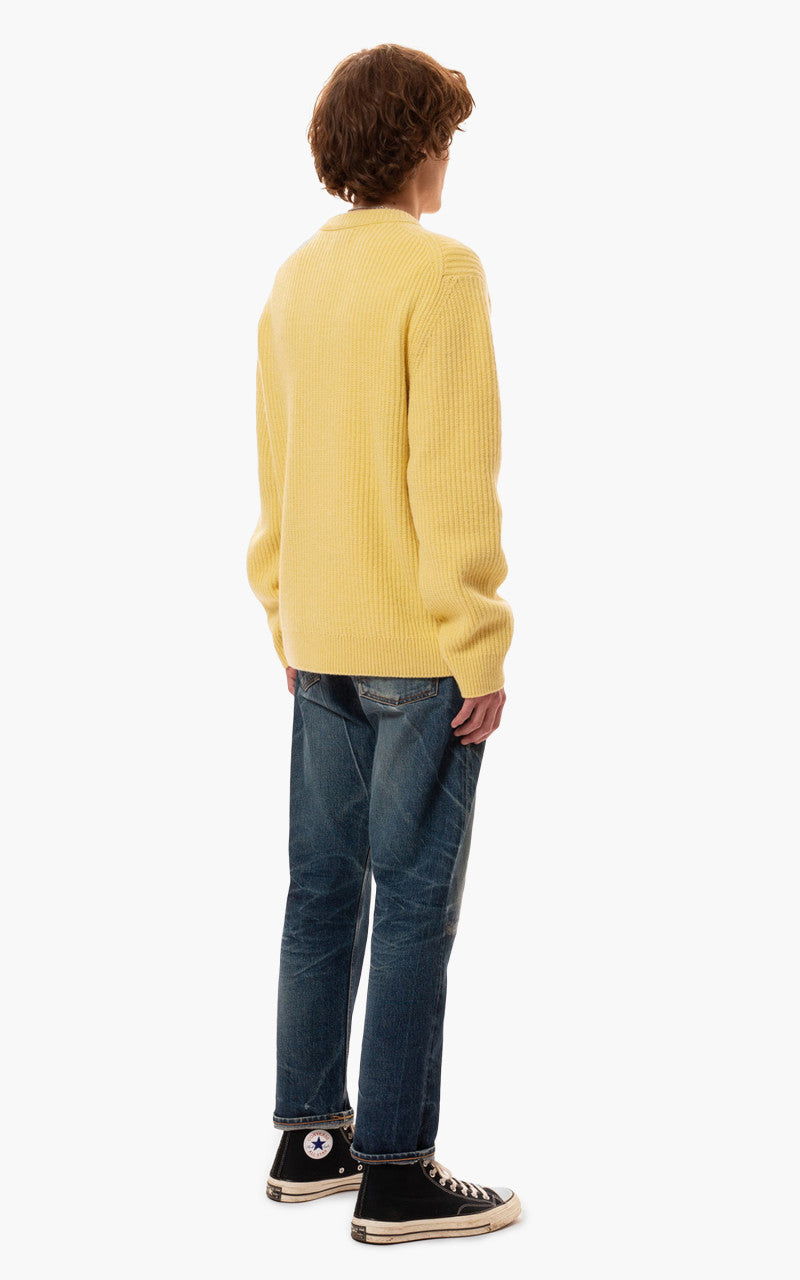 Nudie Jeans August Rib Wool Sweater Citra