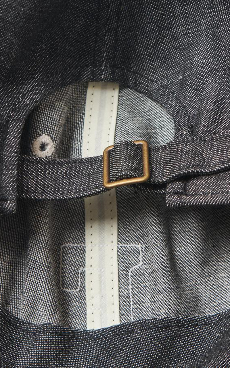 Fullcount 6843HW 6-Panel Denim Baseball Cap 'F' Patch Black