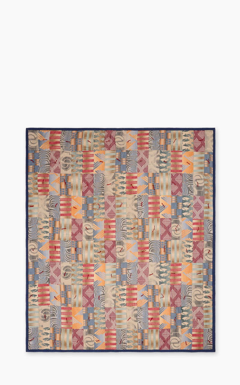 RRL Hand-Embroidered Indigo Quilt Red/Brown/Blue Multi