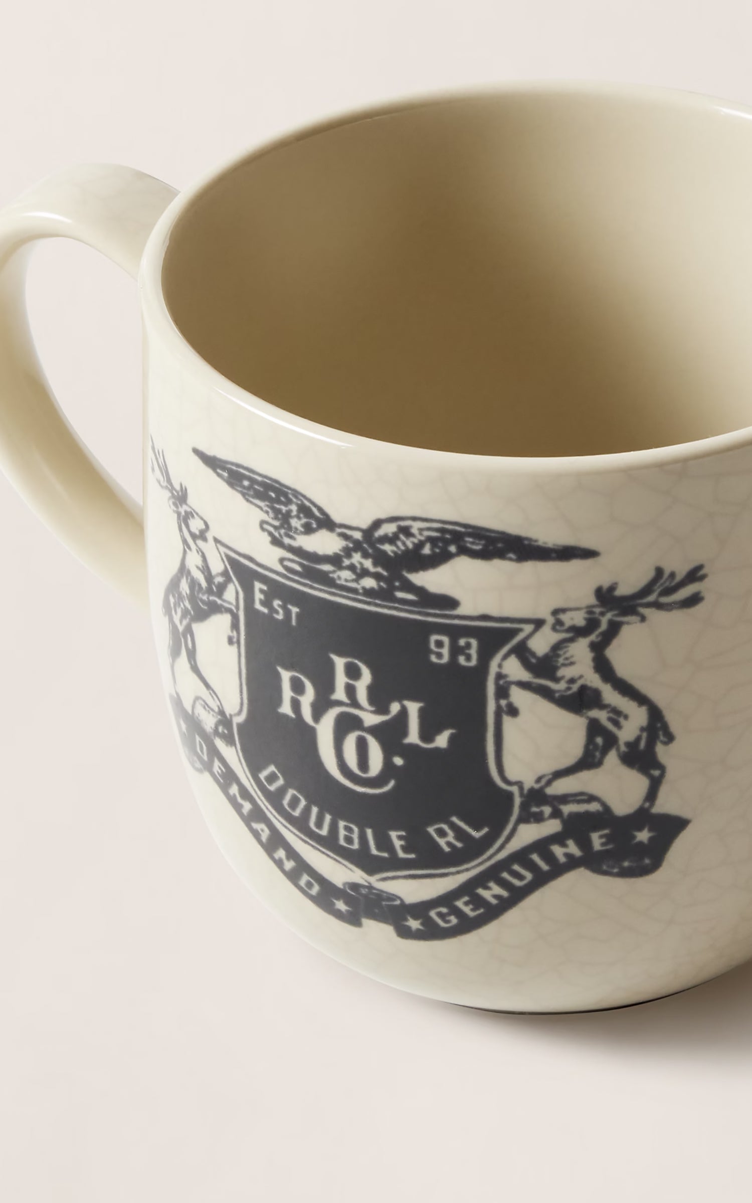 RRL Shield Mug Cream/Black
