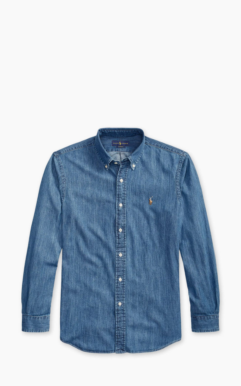 Polo Ralph Lauren Custom Fit Denim Shirt Blue