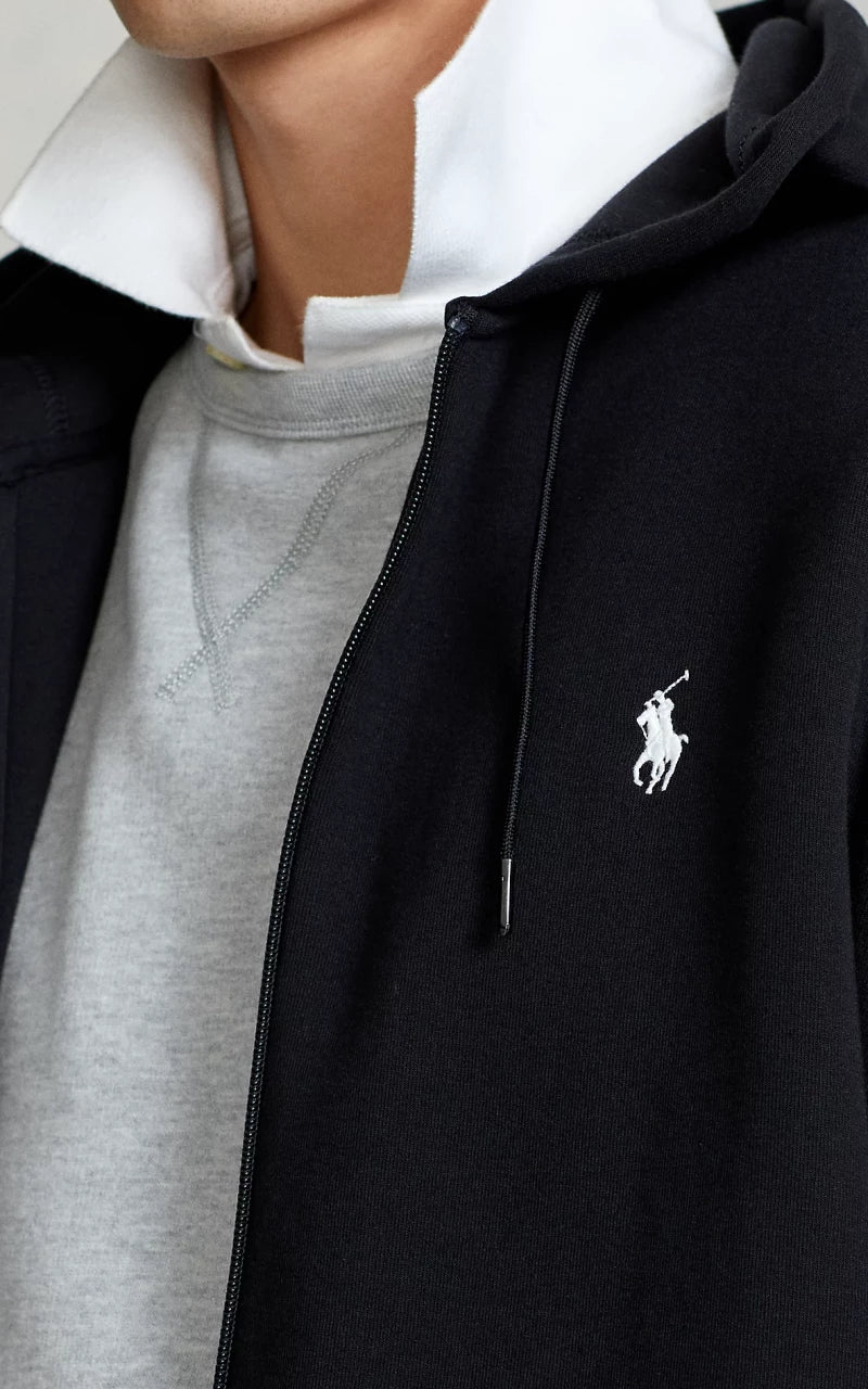 Polo Ralph Lauren Double-Knit Full-Zip Hoodie Polo Black