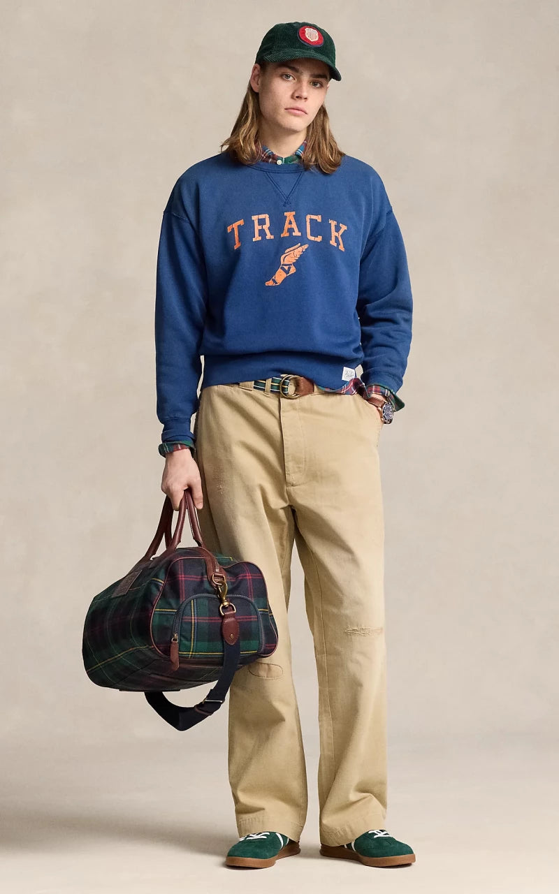 Polo Ralph Lauren Vintage Fit Fleece Graphic Sweatshirt Chalet Blue