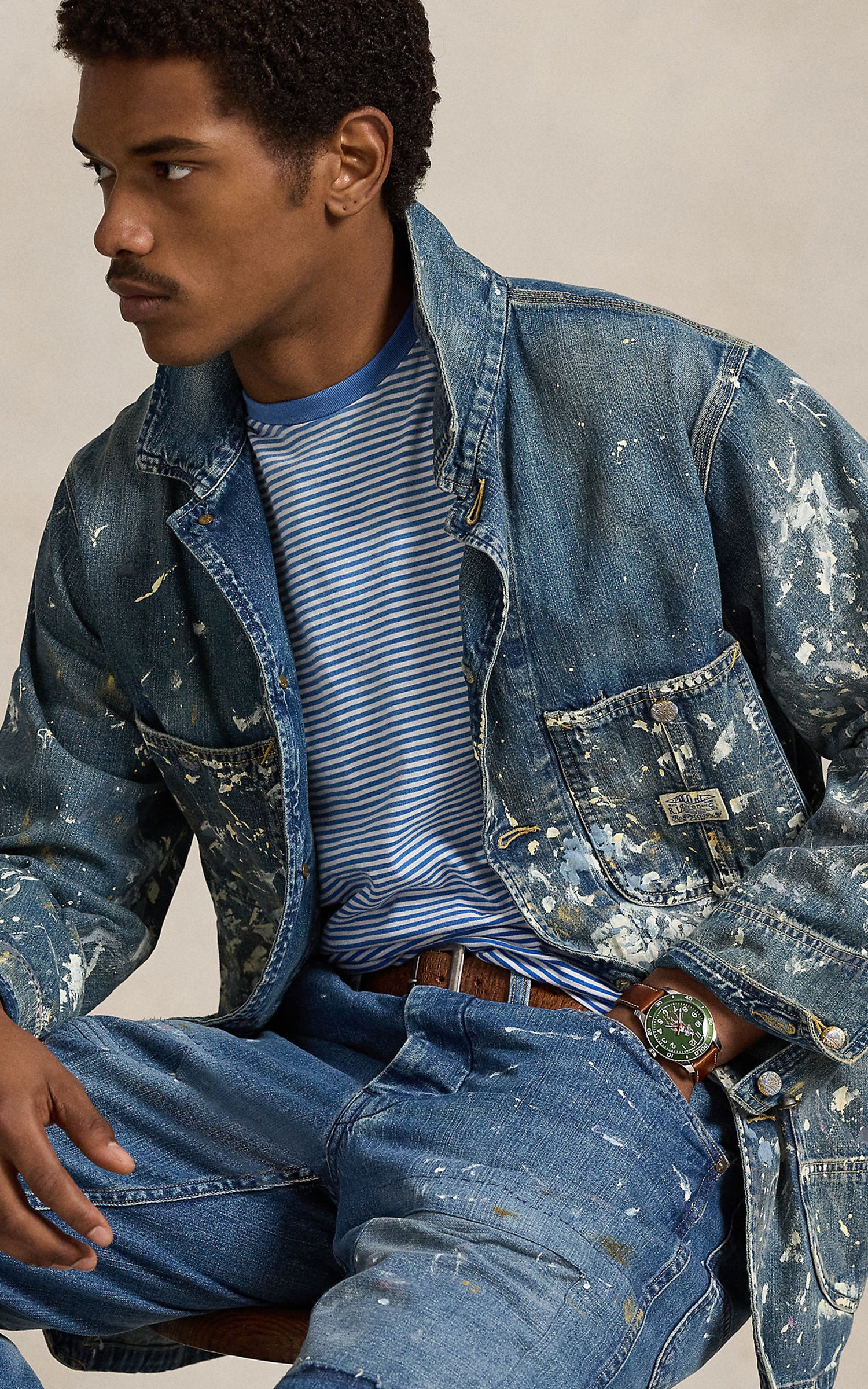 Polo Ralph Lauren Classic Fit Striped Jersey T-Shirt Dakota Blue Multi