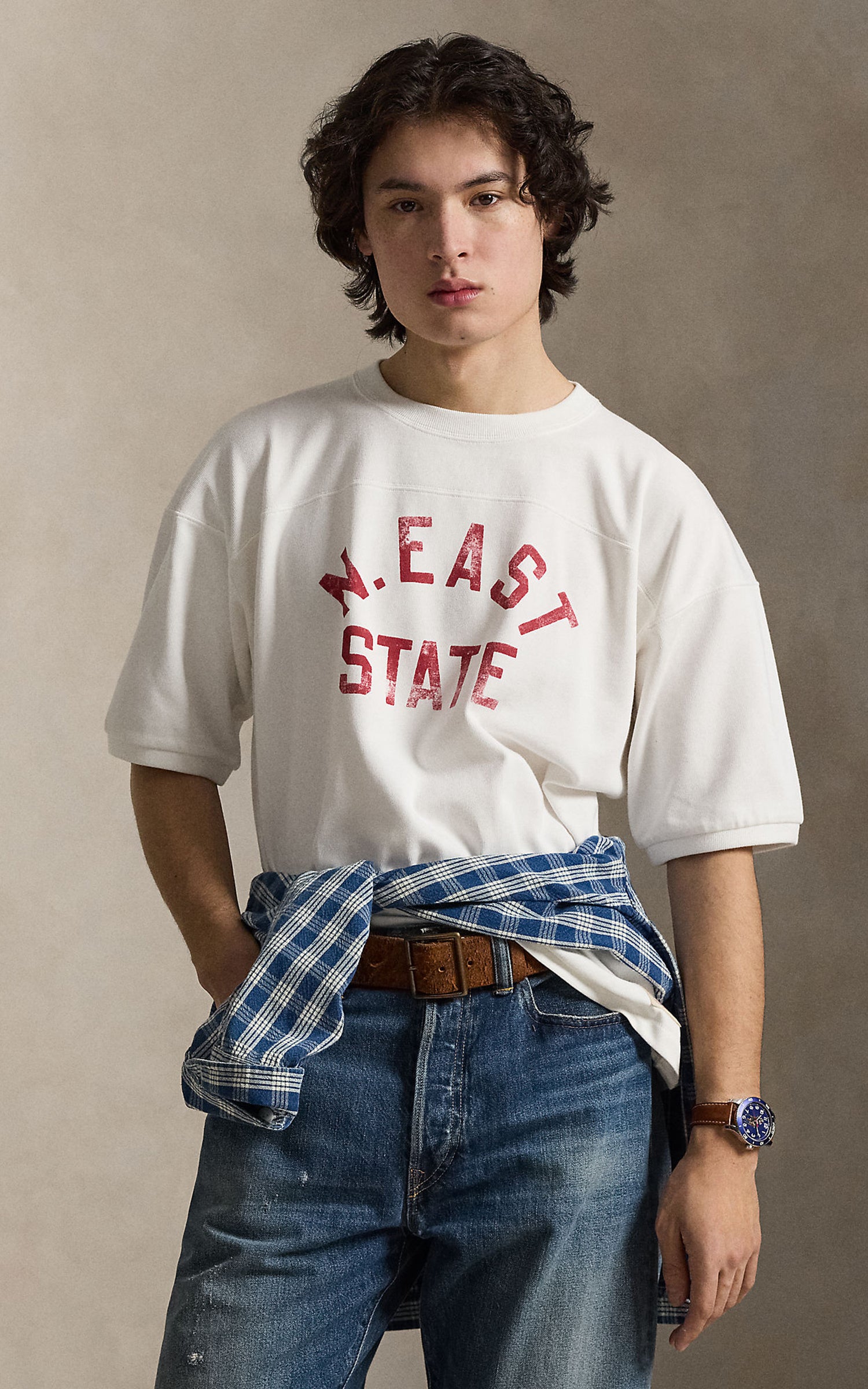 Polo Ralph Lauren Relaxed Fit Jersey Graphic T-Shirt Ceramic White