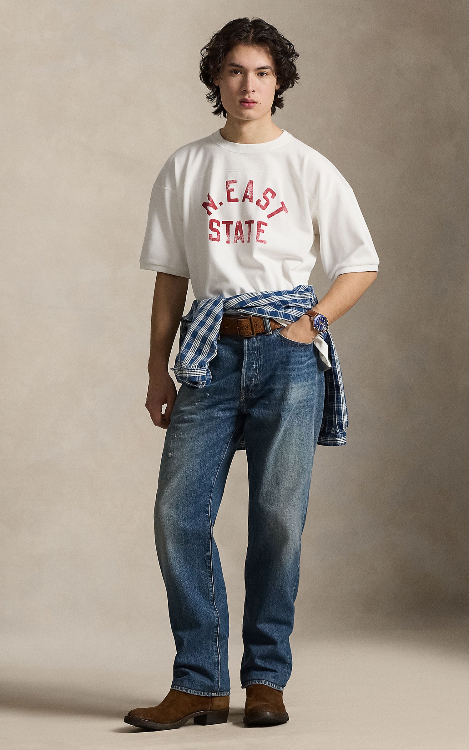 Polo Ralph Lauren Relaxed Fit Jersey Graphic T-Shirt Ceramic White