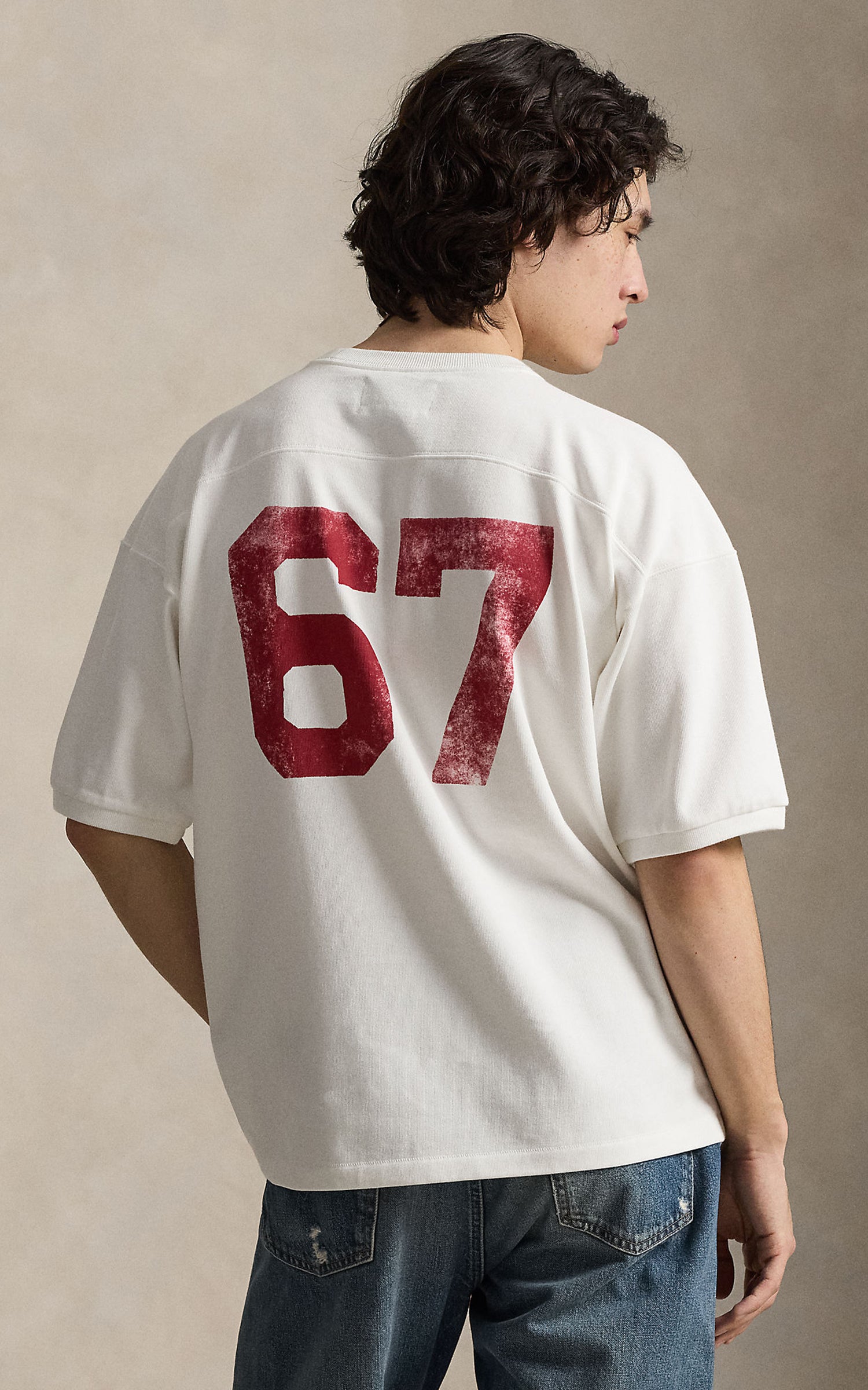 Polo Ralph Lauren Relaxed Fit Jersey Graphic T-Shirt Ceramic White