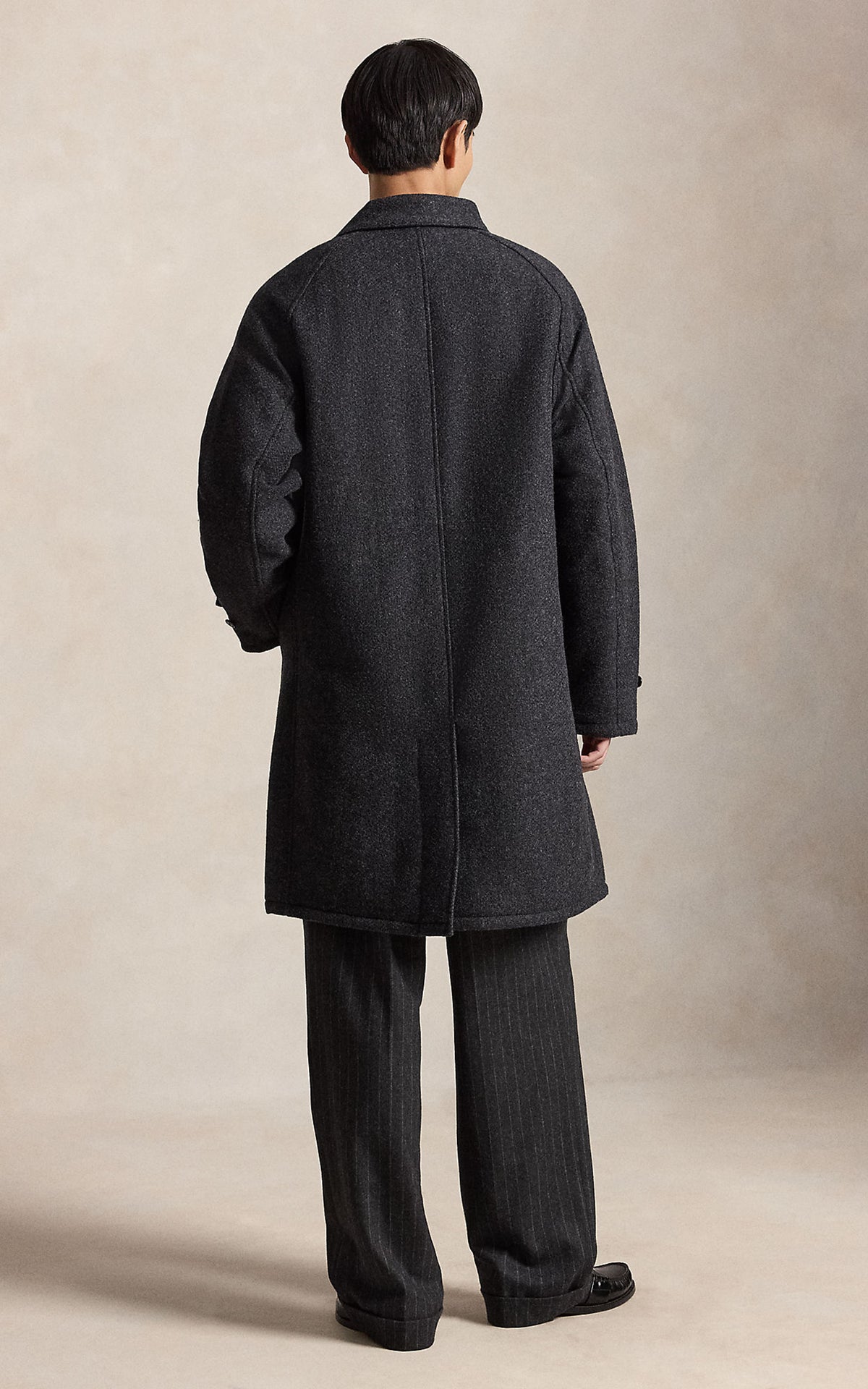 Polo Ralph Lauren The Langdon Tweed Walking Coat Charcoal
