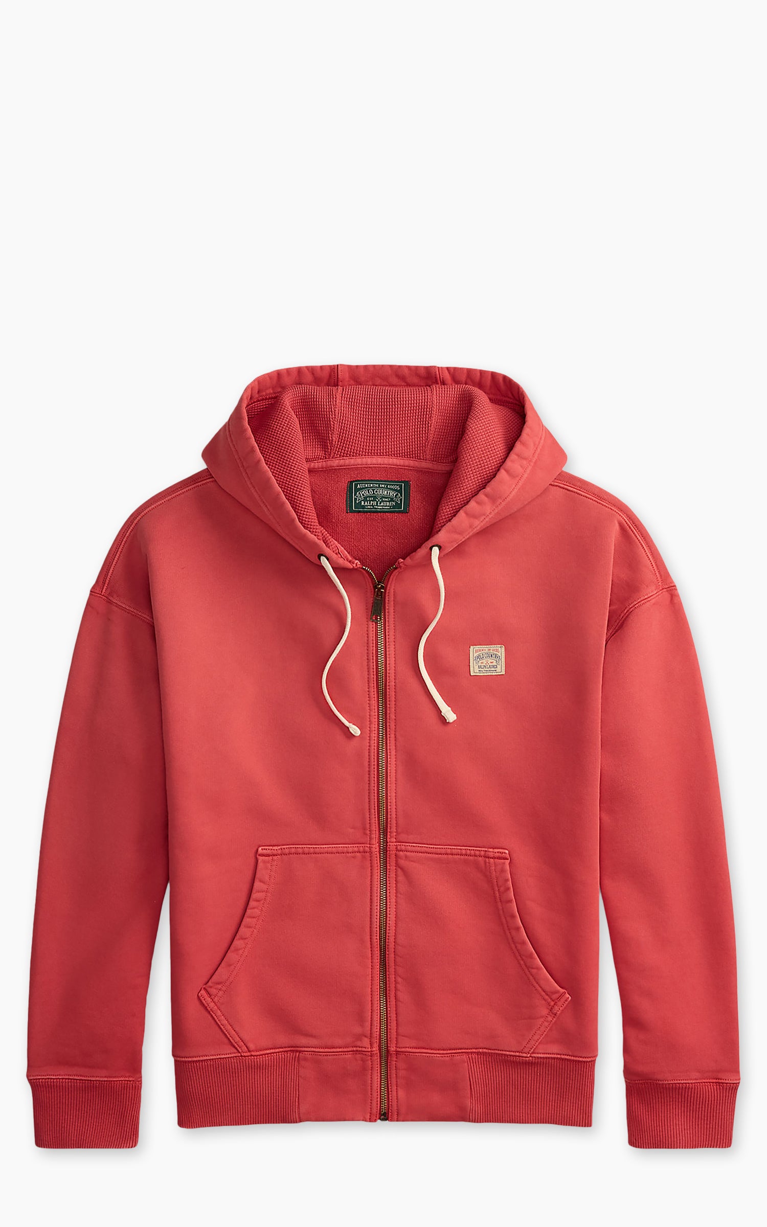Polo Ralph Lauren Relaxed Fit Loopback Fleece Hoodie Sunrise Red