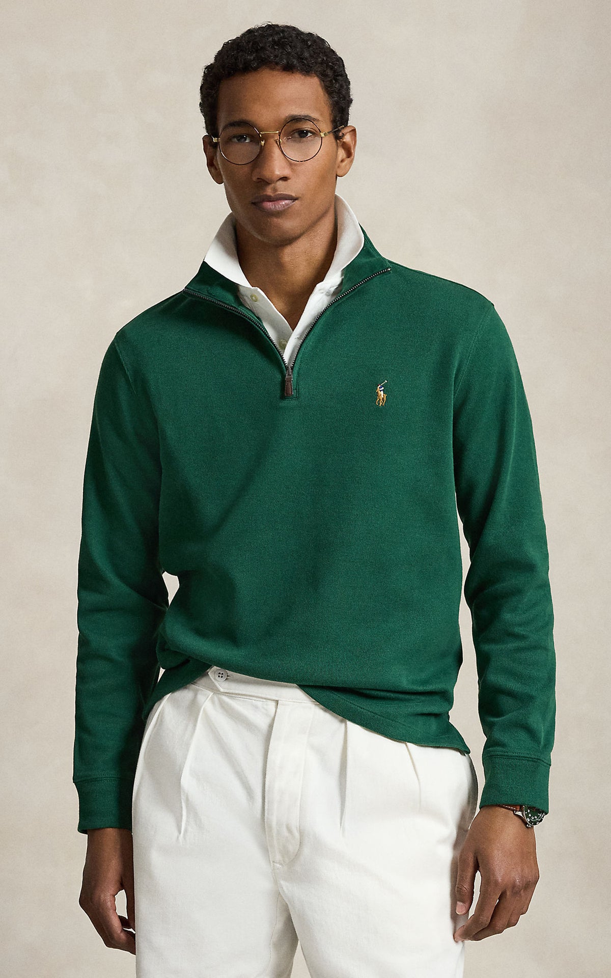 Polo Ralph Lauren Estate-Rib Quarter-Zip Pullover New Forest